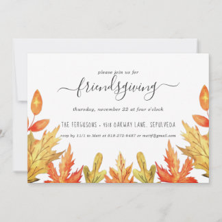 Friendsgiving Fall Foliage Thanksgiving Invitation