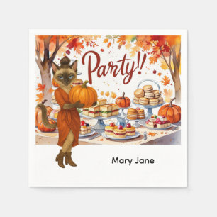 Friendsgiving Fall Party Napkins – Cozy Autumn