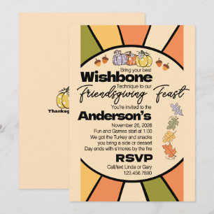 Friendsgiving Feast & Friendly Games invitations