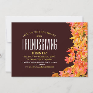Friendsgiving Feast Thanksgiving Dinner Autumn Invitation