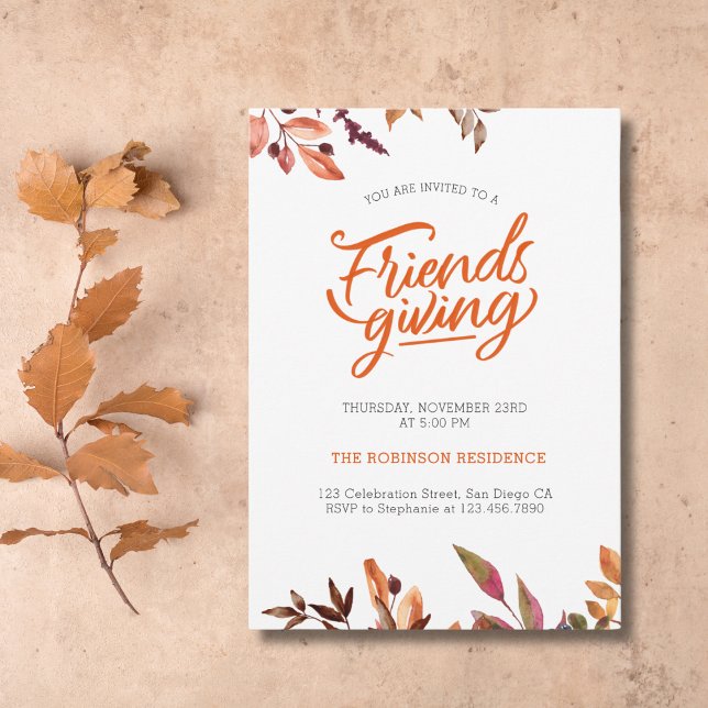 Friendsgiving Feast Thanksgiving Dinner  Invitation (Creator Uploaded)
