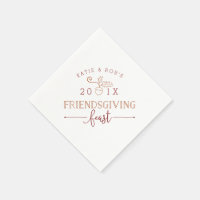 Friendsgiving Feast Thanksgiving Paper Napkin