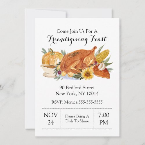 Friendsgiving Feist Invitation