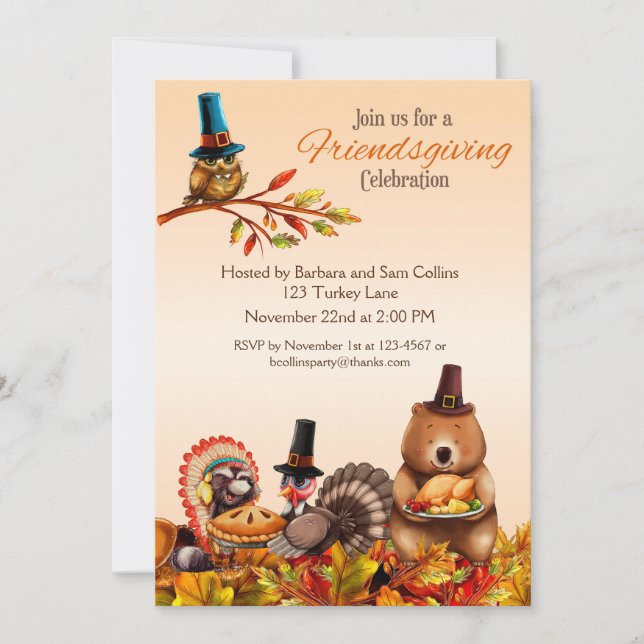 Friendsgiving Gathering Invitation (Front)