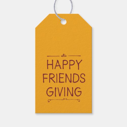Friendsgiving  Gift Tag  Yellow