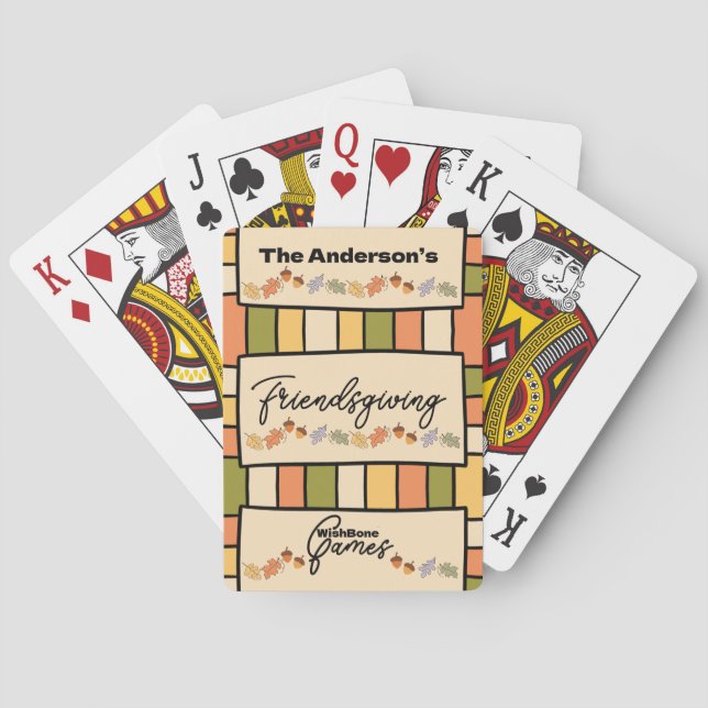 Friendsgiving Groovy Deck of Playing Cards (Back)