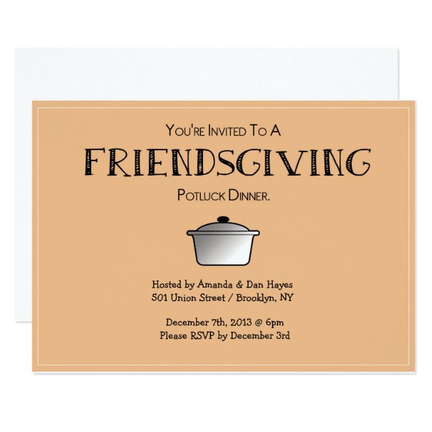 FRIENDSGIVING Invitation!  - Customizable! Card