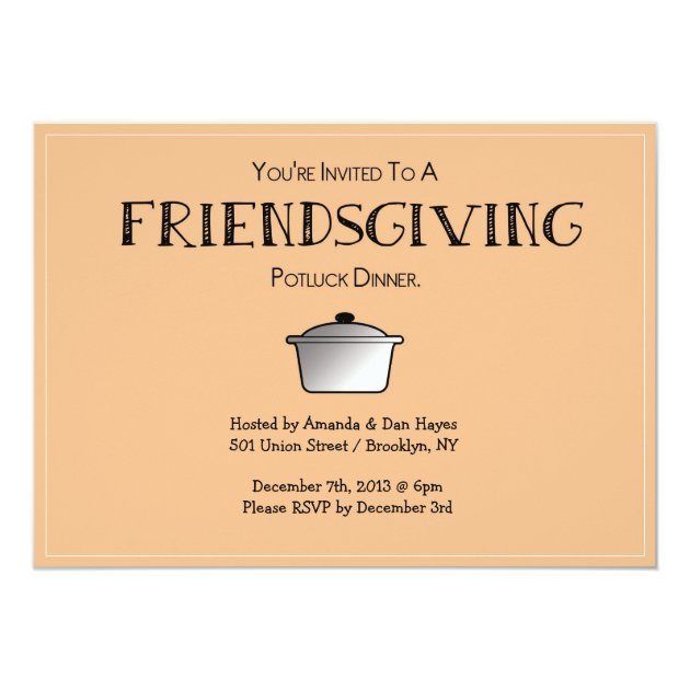 FRIENDSGIVING Invitation!  - Customizable! Card