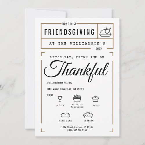 Friendsgiving Invitation _ editable