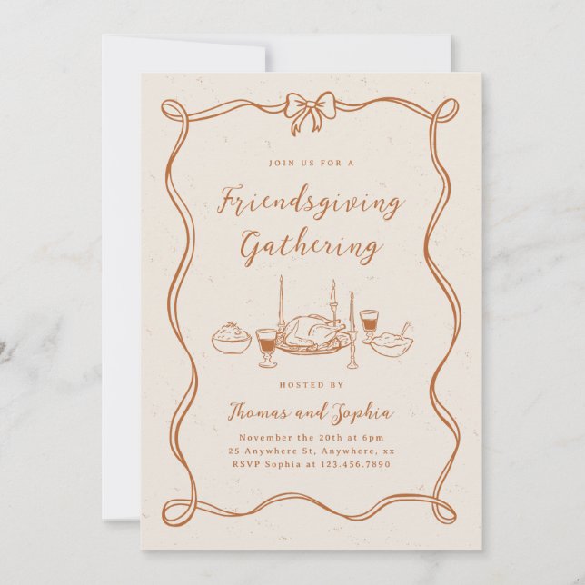 Friendsgiving Invitation Thanksgiving Dinner Party (Front)