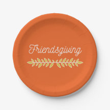 Friendsgiving Orange with White & Gold