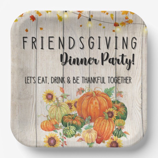 Friendsgiving Paper plates (Front)