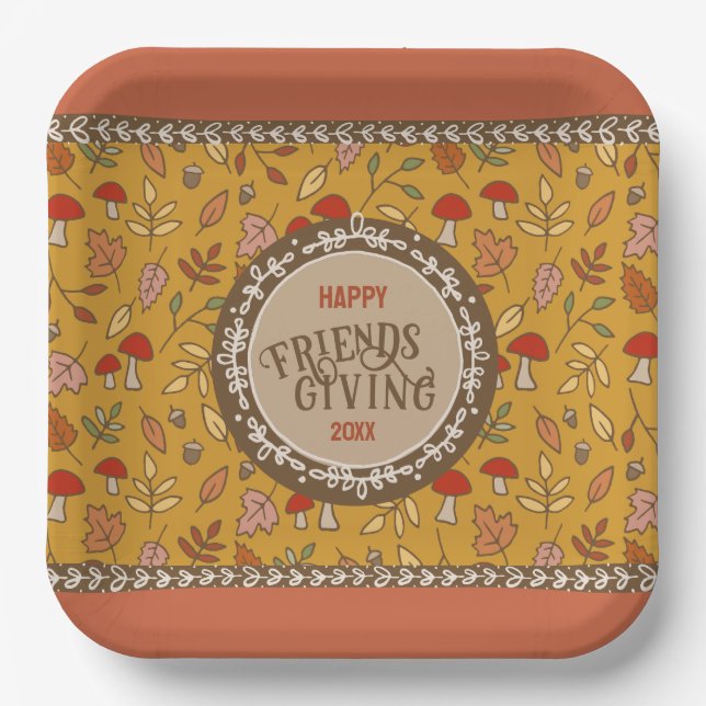 Friendsgiving Paper Plates (Front)