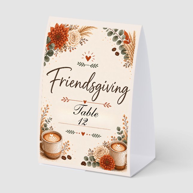 Friendsgiving Paper Table Tent (Front)