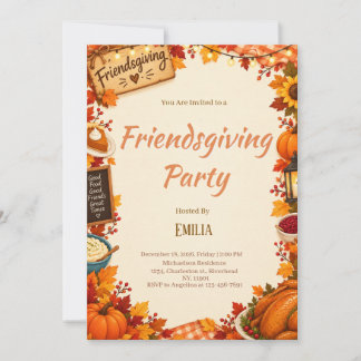 Friendsgiving Party Invitation