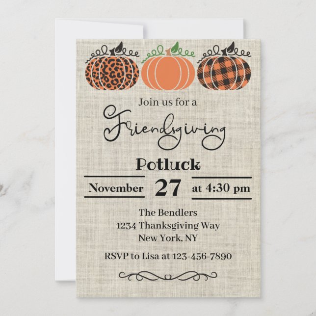 Friendsgiving Party Invitation (Front)