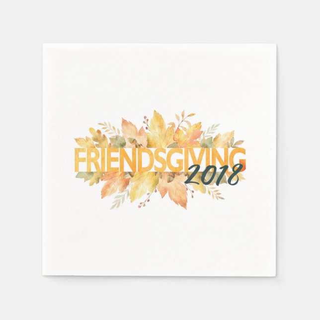 Friendsgiving Party Napkins 2018 (Front)