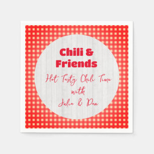 Friendsgiving Potluck Chili Cook Off Thanksgiving Napkins