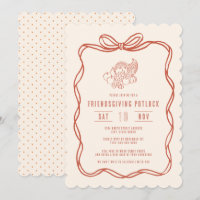 Friendsgiving Potluck Dinner Coquette Bow
