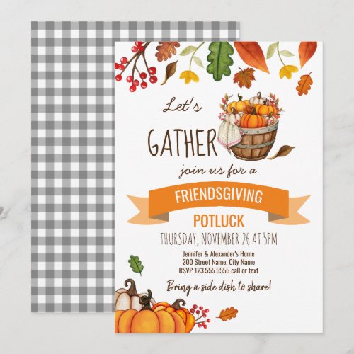 Friendsgiving Potluck Invitation