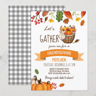 Friendsgiving Potluck Invitation