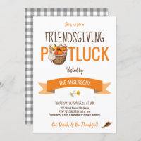 Friendsgiving Potluck Invitation