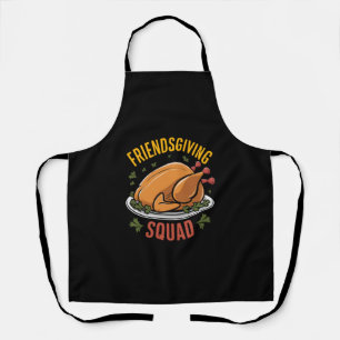 Friendsgiving Squad Turkey Dinner Gift Matching Apron