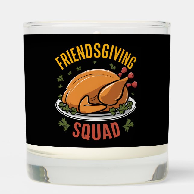 Friendsgiving Squad Turkey Dinner Gift Matching  Scented Candle (Front)