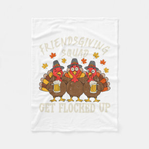 Friendsgiving Squad Turkey Thanksgiving Friends Dr Fleece Blanket