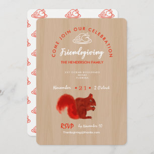 Friendsgiving Thankful Celebration Rustic Invitation