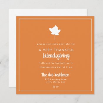 Friendsgiving Thanksgiving Dinner Feast Potluck Invitation by SunflowerDesigns at Zazzle