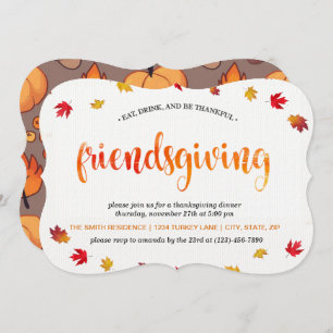 Friendsgiving Thanksgiving Dinner Invitation
