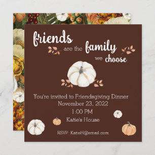 Friendsgiving Thanksgiving Dinner  Invitation