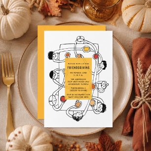 Friendsgiving Thanksgiving Dinner Invitation