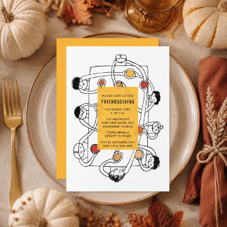 Friendsgiving Thanksgiving Dinner Invitation