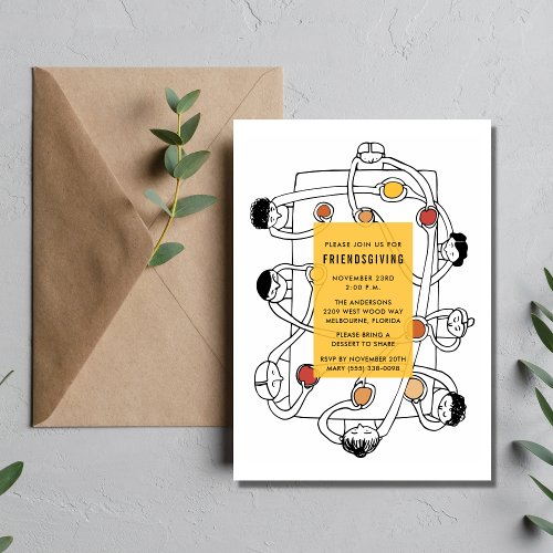 Friendsgiving Thanksgiving Dinner Invitation