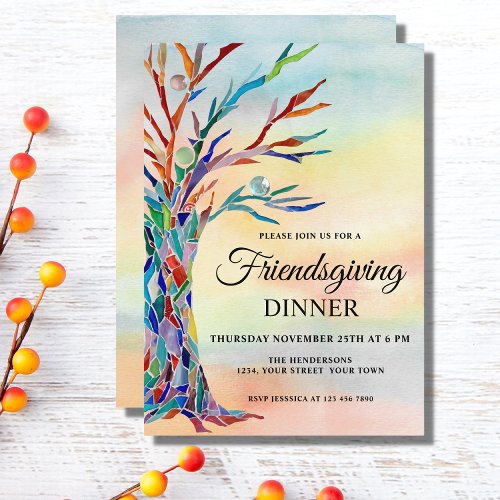 Friendsgiving Thanksgiving Dinner Invitation