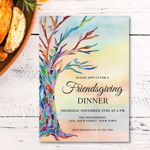 Friendsgiving Thanksgiving Dinner Invitation