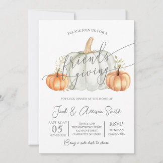 Friendsgiving Thanksgiving Dinner Invitation