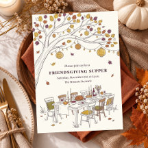 Friendsgiving Thanksgiving Dinner Party Autumn