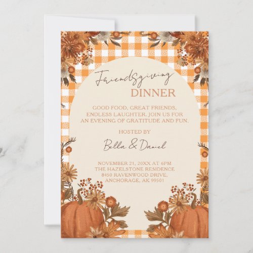 Friendsgiving Thanksgiving Dinner Party Invitation