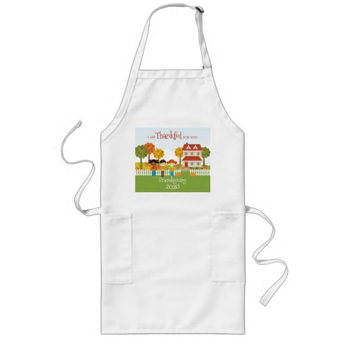 Friendsgiving Thanksgiving Feast Long Apron