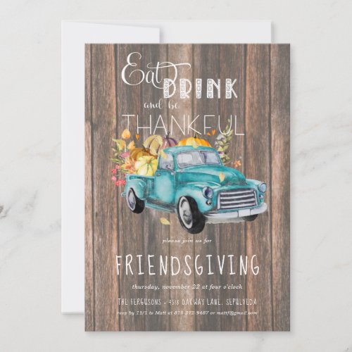 Friendsgiving Thanksgiving Party Invitation