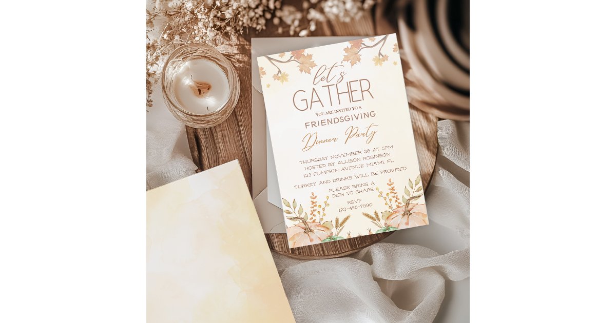 Friendsgiving Thanksgiving Party Invitation | Zazzle