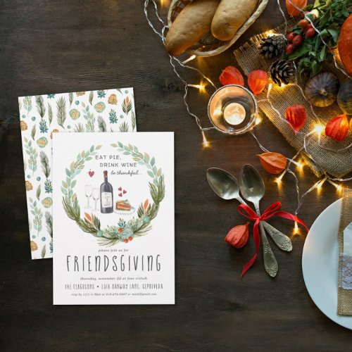 Friendsgiving Thanksgiving Party Invitation