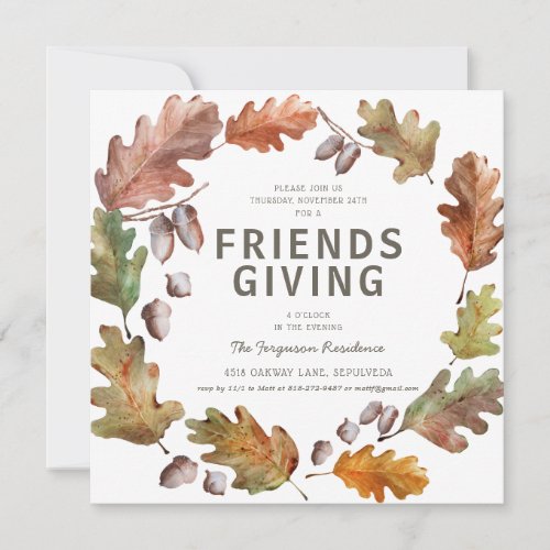 Friendsgiving Thanksgiving Party Invitation