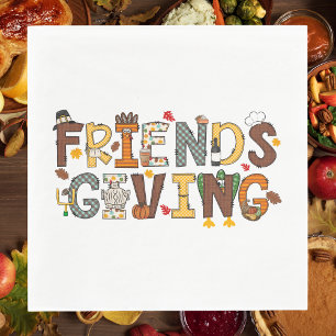 Friendsgiving Thanksgiving Themed Napkins