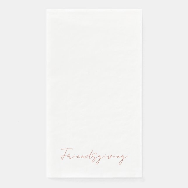 Friendsgiving White Paper Guest Towels (Front)