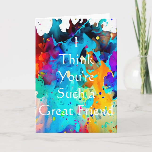 Friendship amazing quote Colorful Rainbow  Card (Front)