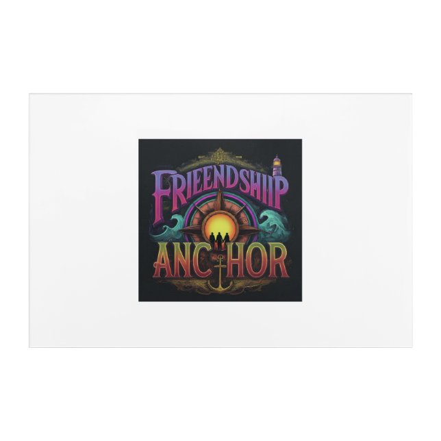 "Friendship Anchor" Acrylic Wall Art (Front)